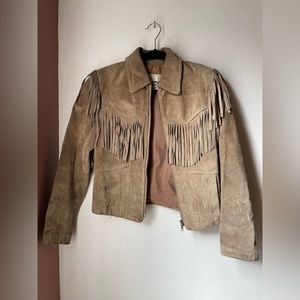 Vintage Wilson’s suede & leather fringe jacket